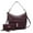 Dark Purple, variant on Clara Vegan Leather Women's Shoulder Bag & Wristlet Wallet, Chic Hobo Purse Handbag by Mia K - Charcoal Gray