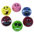 thumbnail image 5 of 4Pcs Halloween Props Rubber Elastic Ball Scary Face Shaped Bouncy Balls Jumping Balls Random Color, 5 of 5