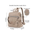 thumbnail image 5 of Spencer Women Backpack Purse Anti-theft Travel Backpack Ladies Shoulder Bags Waterproof Nylon Handbags Casual Daypack, Apricot, 5 of 11