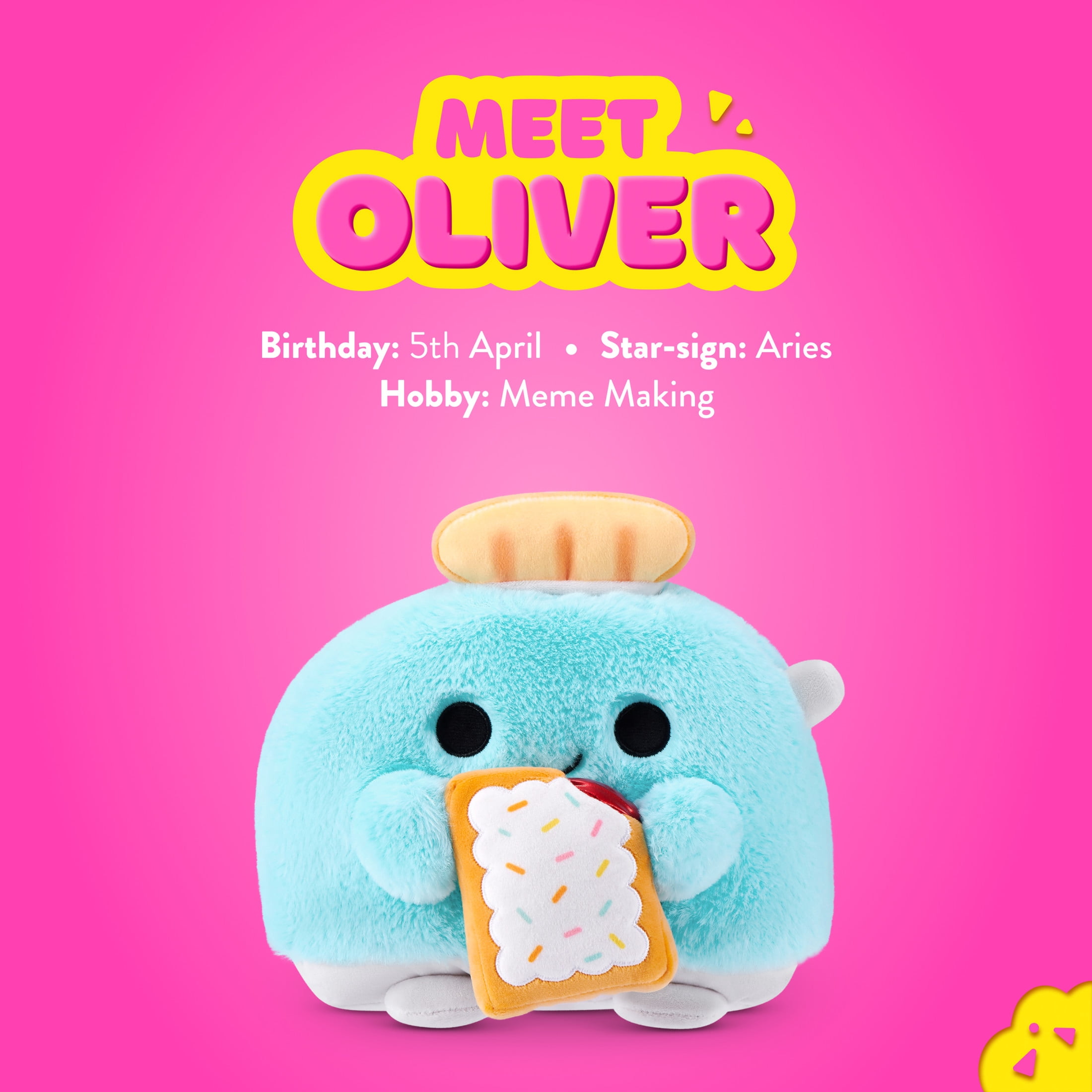 Snackles Core Series 2 Toaster with Tart by ZURU - Ultra-Soft 8-inch Plush Toy for All Ages