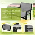 thumbnail image 3 of LACOO 4 Pieces Outdoor Furniture Set Patio Textilene Steel Conversation Set with Loveseat Tea Table for Lawn and Balcony, Gray, 3 of 8
