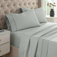 thumbnail image 2 of Martex Arcadia Heather Herringbone Sheet Set, King, Gray, 2 of 4
