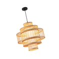 thumbnail image 3 of Runquan Bamboo Woven Pendant Lamp with Adjustable Cord Handmade Traditional Rustic Weave Ceiling Light for Kitchen Restaurant Hallway A, 3 of 8