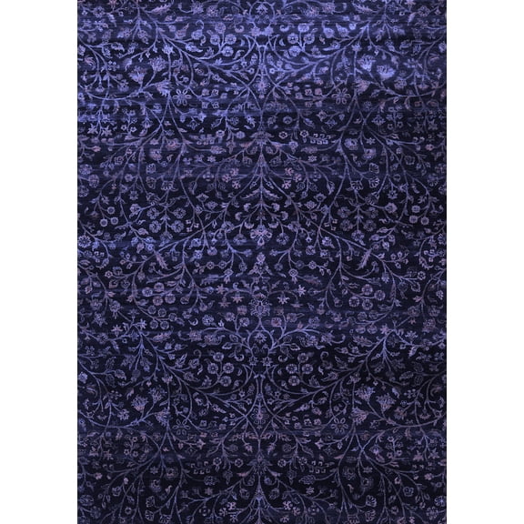 Ahgly Company Indoor Rectangle Persian Blue Traditional Area Rugs, 5' x 7'