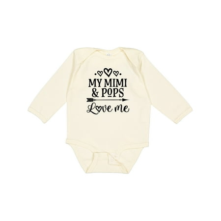 

Inktastic Mimi and Pops Love Me Gift Baby Girl Long Sleeve Bodysuit