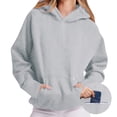 thumbnail image 2 of Womens Hoodies Oversized Sweatshirt Cozy Sweaters Basic Pullover Shirts Large Kangaroo Pocket Casua Fall Outfits, 2 of 7