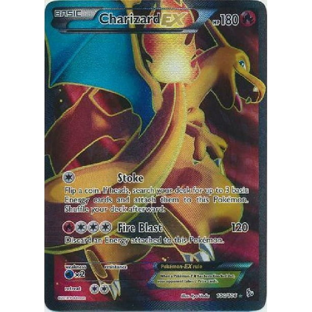 Charizard Ex 100 106 Full Art Ultra Rare Nm Pokemon Xy Flashfire Jg2 Walmart Com