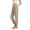 #145-Khaki, variant on TaTaai Women Casual Sports Elastic Waist Yoga Pants Comfortable Slim Fit 9-Point Length Trousers For Fitness Daily Work Wear Gift