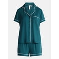 thumbnail image 6 of Joyspun Women's Dreamy Soft Collection Notch Collar Top and Shorts Pajama Set, 2-Piece, Sizes XS-3X, 6 of 6