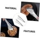 thumbnail image 3 of 2pcs Stainless Steel Grill Tongs Kitchen Gadget Clamps Heavy Duty Mini Spatula Non- Slip Cooking Spatulas for Nonstick Cookware--, 3 of 5