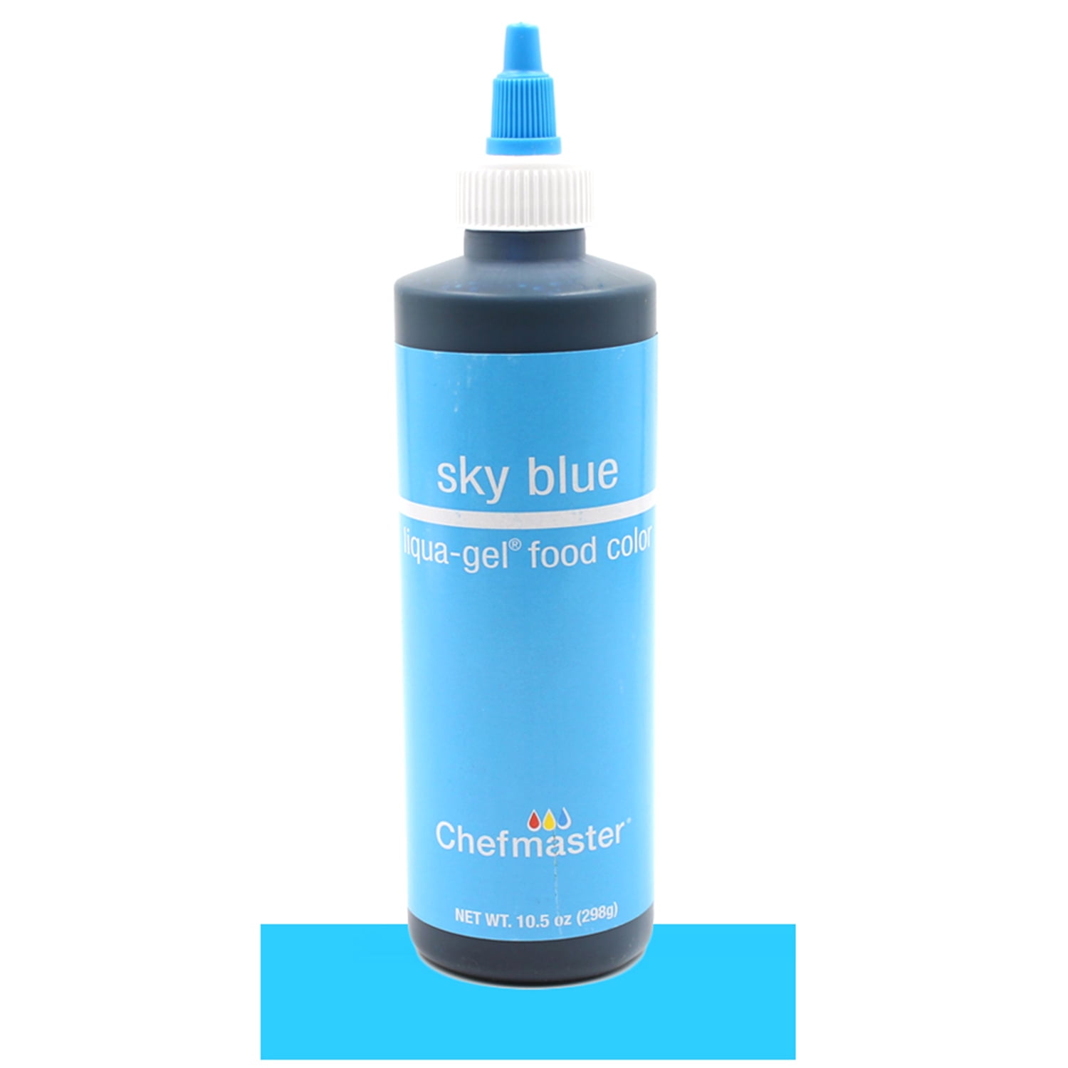 Chefmaster by US Cake Supply 10.5-Ounce Sky Blue Liqua-Gel Cake Food Coloring