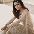 thumbnail image 3 of South Asian Wear Pakistani Shalwar Kameez Suits Indian Designer Palazzo Dress ( Cream, XS - 36 ), 3 of 6