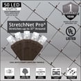 thumbnail image 3 of StretchNet Pro Expandable Christmas Net Lights, Tree Wrap Lights - Trunk Wrap Lights, Column Christmas Lights - Column Wrap Lights (50 Lights, 20" x 45" Net, Cool White Trunk Wrap Lights, Brown Wire), 3 of 7