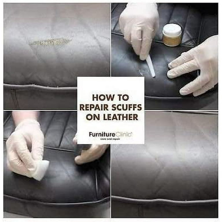 Furniture Clinic Leather Repair Paint, 2-in-1 Seal and Color, Use on  Scratches, Tears, and Holes in Car Seats, Furniture