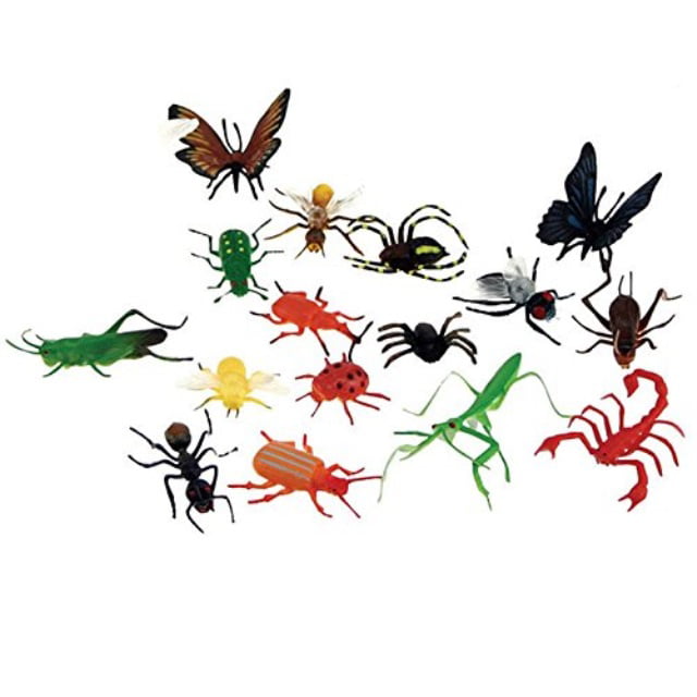 12PCS ASSORTED FIGURE REALISTIC BUGS PLASTIC INSECTS SCARY CREATURES KID Toy 