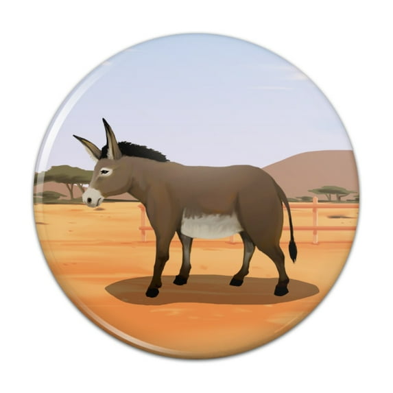Donkey on Ranch Pinback Button Pin