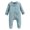 Blue, variant on Aayomet Baby Girl Long Sleeve Bodysuits Solid Color Zipper Romper Bodysuits (Blue, 3-6 Months)