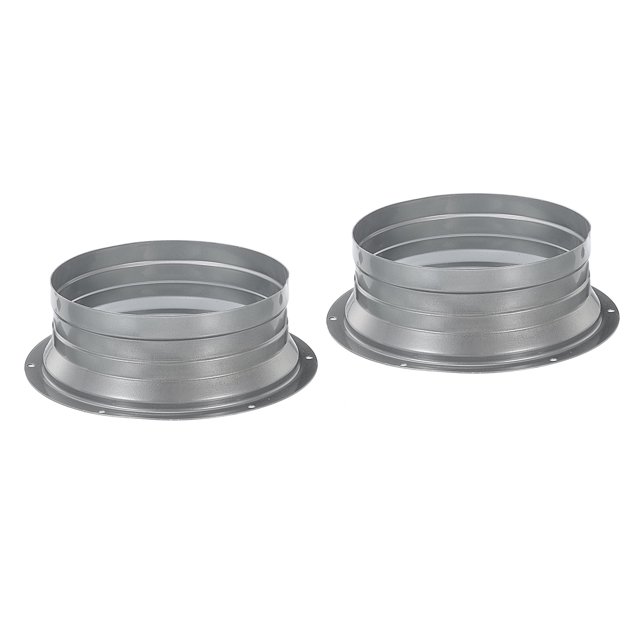 Unique Bargains Bride de Raccord de Conduit de 6 Pouces, Raccord Métallique, Bride de Tuyau Droit, Conduit de Ventilation Rond, Lot de 2
