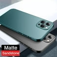thumbnail image 2 of Compatible with iPhone Case,Luxury Matte Hard PC Slim Fit Ultra Thin Lightweight Camera Lens Protection Soft Shockproof Cover Phone Case (Blue, iPhone 12), 2 of 7