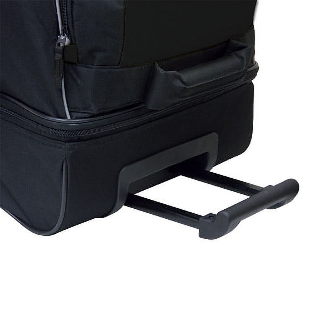 Travelers Club 36" Drop-Bottom Rolling Duffel, Black photo 2