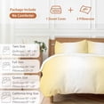 thumbnail image 6 of 3 Piece Yellow Ombre Duvet Cover Set Queen Size, Microfiber Comforter/Quilt Cover with Corner Ties and 2 Pillowcases, Modern Gradient Abstract Art All Season Soft Bedding with Zipper Closure, 6 of 8