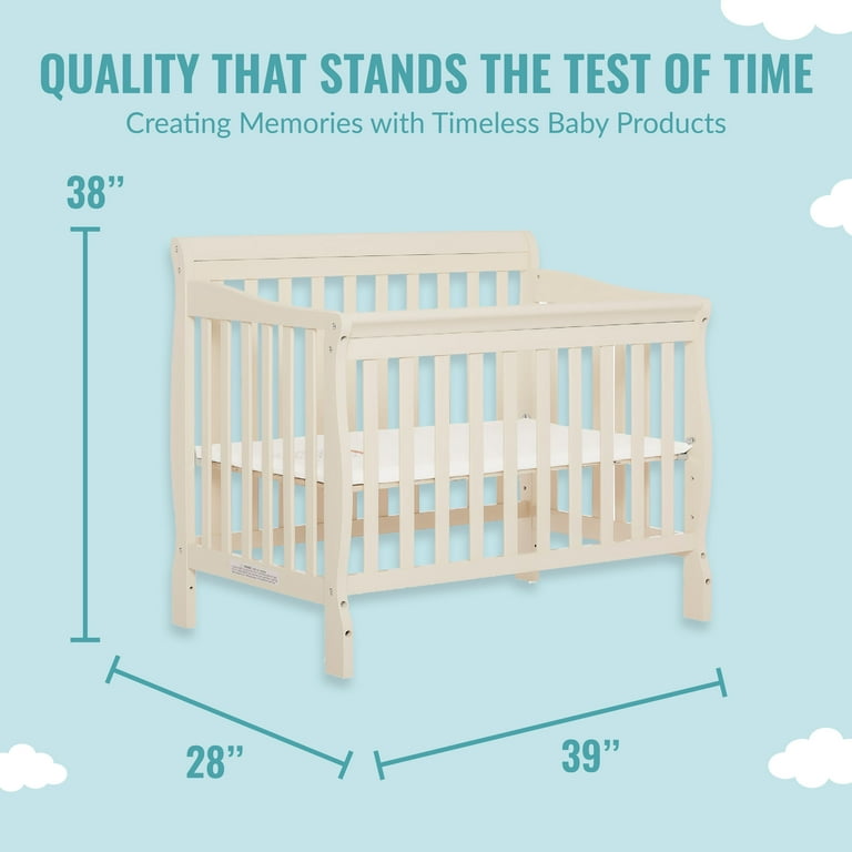 Dream on me 2025 mini crib dimensions