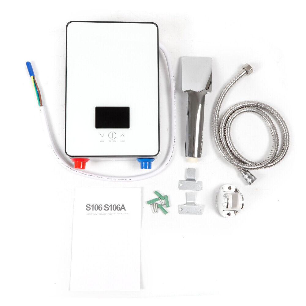 4500W  Whole House Electric Water Heater Tankless Instant Water Heater with Shower Head 110V 30-55