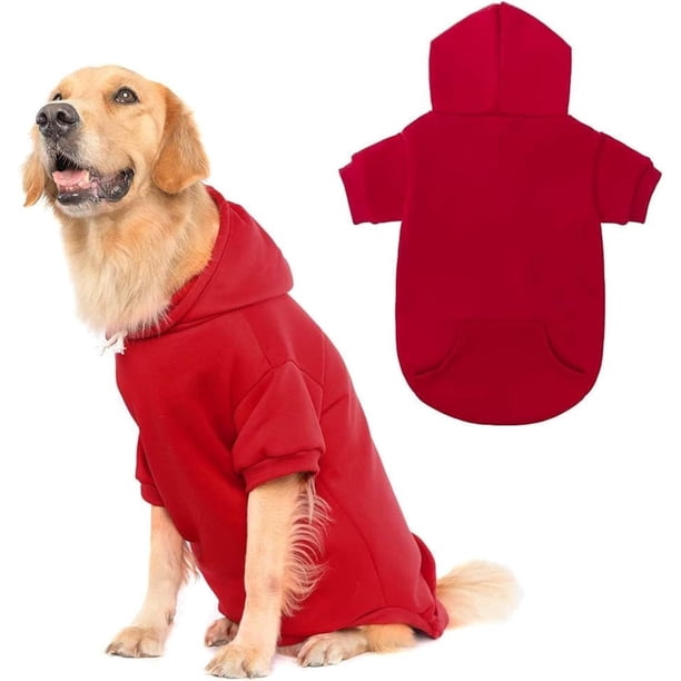 Sudadera con capucha para perros KOOLTAIL Basic, suave y cálida, para perros de talla XL, color rojo