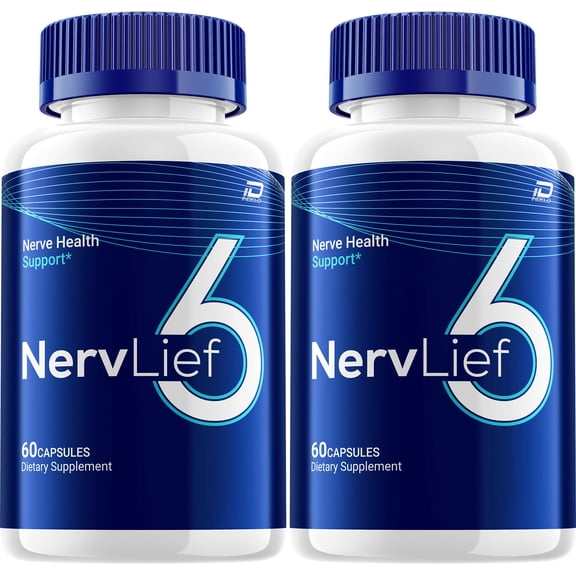 Nervlief 6 Capsules – Nervlief 6 Natural Ingredients Glycogen Support, 2 Pack, 120 Capsules
