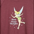 thumbnail image 3 of Tinker Bell - Think Happy Thoughts - Ladies French Terry Long Sleeve Shirt, 3 of 5