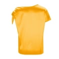 thumbnail image 5 of Summer Womens Tops Shirts 2026 Fashion Plus Size Off Shoulder Silk Tops Casual Short Sleeve Asymmetrical Neck Satin Blouse Shirts, 5 of 6