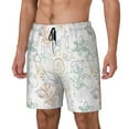 thumbnail image 2 of Uemuo Sea Animals Pattern Mens Swim Trunks Quick Dry Board Shorts with Mesh Lining, Stretch Beach Shorts Quick Dry No-Chafing Board Shorts-3X-Large, 2 of 9
