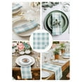 thumbnail image 4 of nqOlkjepod Aqua Plaid Cloth Napkins Set of 8 Reusable Dinner Napkins, Spring Summer Farmhouse Buffalo Checkered Cocktail Napkin Washable Table Napkins for Wedding/Holiday Party/Baby Shower 20"x20", 4 of 8