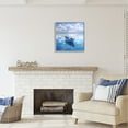 thumbnail image 3 of Stupell Industries Lone Boat on Cloudy Sea Transportation Painting Gray Framed Art Print Wall Art, 24 x 24, 3 of 9