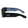 thumbnail image 3 of Locs Gangster Bandana Print Arm Classic Rectangular Cholo Sunglasses Blue Bandana, 3 of 4