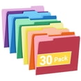thumbnail image 6 of SUNEE File Folders, 30 pack Manilla Folders 8.5 x 11, Colored File Folders Home Office School Supplies for Documents Files Paper, 6 Assorted Colors, 6 of 7