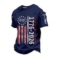 thumbnail image 3 of Boys’ 1776-2026 Distressed Flag T-Shirt, Independence Day Patriotic Kids Short Sleeve Tee, 3 of 3
