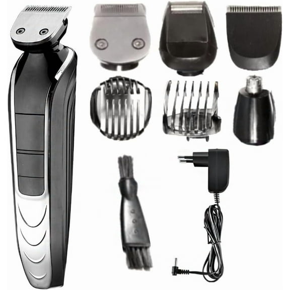 5-in-1 Professional Grooming Kit for Men - Cordless & Rechargeable Hair Clipper, Shaver, Beard & Nose Trimmer, All-in-One Grooming System