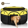 thumbnail image 4 of Pet Playpen for Small Animal Indoor Cats Enclosed, Pop up Dog Playpen Outdoor Tent Crate Cage with Locking Zipper Top Cover Door for Puppy Kitten Tent-Small, 4 of 9