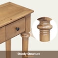 thumbnail image 2 of 59" Retro Console Table, Wood Entryway Display Desk with 4 Drawers and Open Storage Shelf, Narrow Long Sofa Table Behind Couch for Living Room,Hallway, 2 of 9