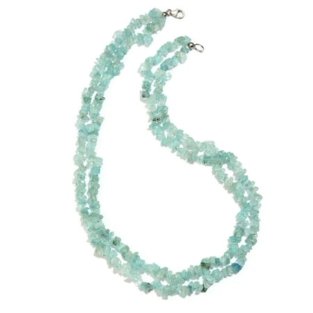 Aquamarine Jewelry - Aquamarine Rhodium Plated Silver Blue Strand Necklace for Women Jewelry Gift 20