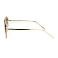 thumbnail image 3 of Womens Exposed Lens Edge Officer Style Pilots Sunglasses Gold Brown Pink, 3 of 4
