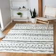 thumbnail image 2 of SAFAVIEH Parma Blanche Geometric Shag Area Rug, Ivory/Charcoal, 6'7" x 6'7" Square, 2 of 8