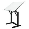 Alvin Table Black Base White Top 31" x 42"