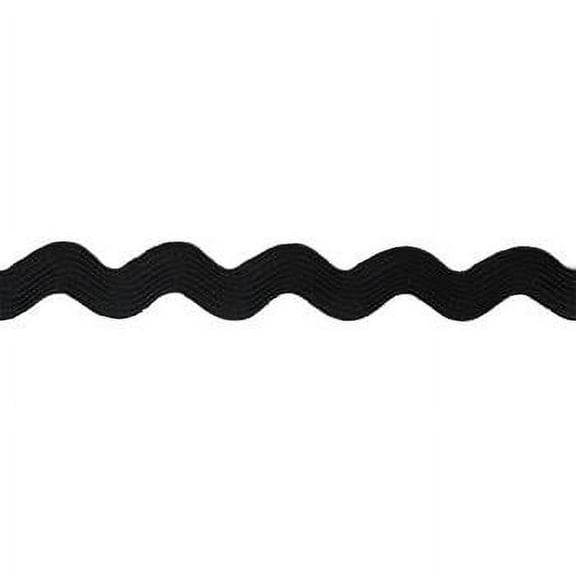 Belagio 3/4" Wide x 25 Yards, Medium Ric Rac Trim, 1 Bolt, Black