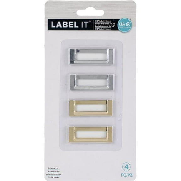We R LabelIT .375" Bookplates 4/Pkg-Silver & Gold