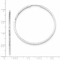thumbnail image 2 of 14K White Gold Diamond Cut Square Tube Endless Hoop Earrings, 2 of 2