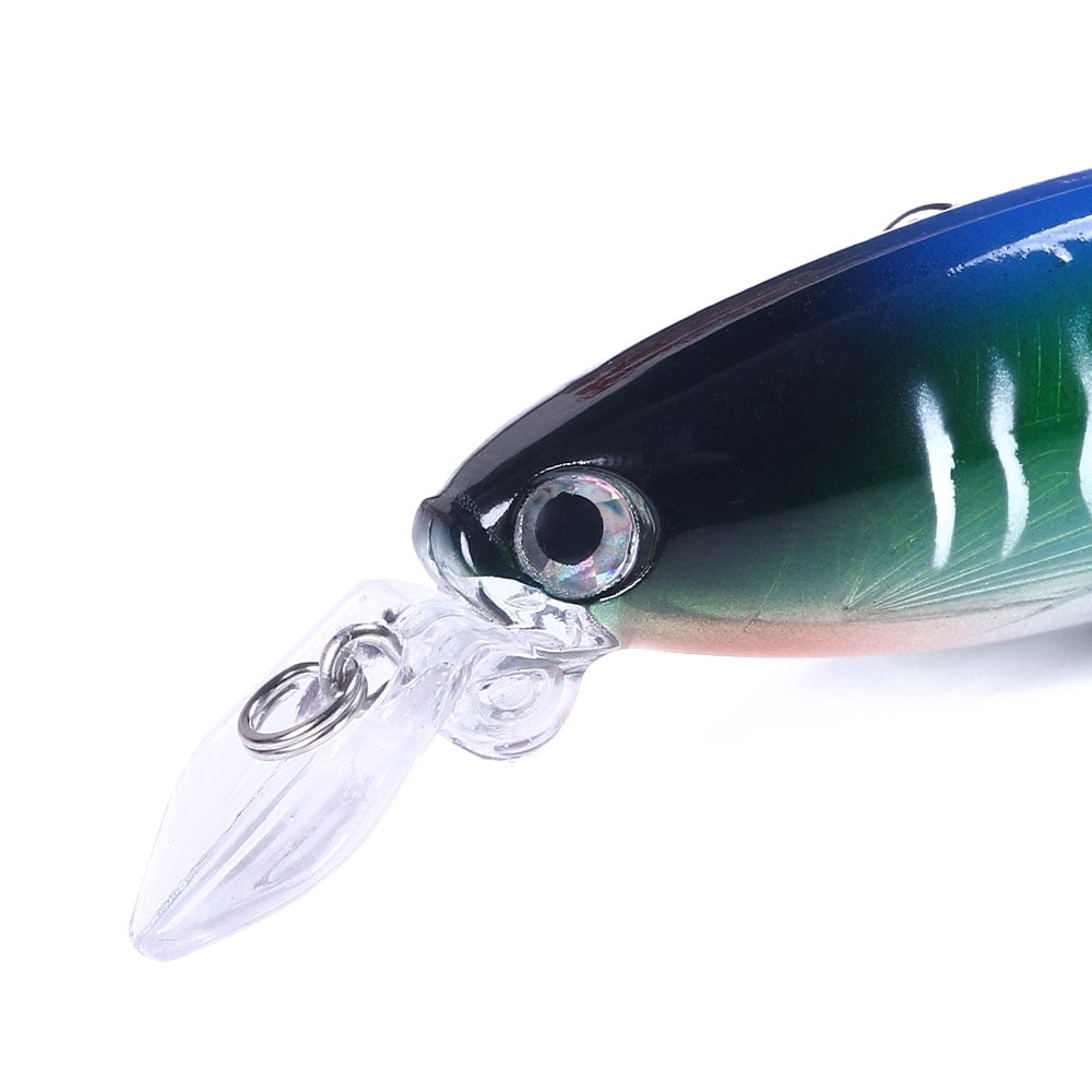 HENGJIA Fishing Lures Large Hard Bait Minnow VIB Lure with Treble Hook Life-Like Swimbait Fishing Bait Popper Crankbait Sinking Lure for Trout Bass Walleye Redfish, 5PCS