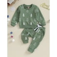 thumbnail image 2 of Toddler Baby Girl Clothes Long Sleeve Sweatshirt and Pants Set 2PCS Fall Winter Outfits, 2 of 9
