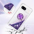 thumbnail image 3 of Funda para Google Pixel 8A 5G con Brillo Líquido Flotante, Purpurina, Parachoques y Anillo Giratorio Soporte, 3 of 5